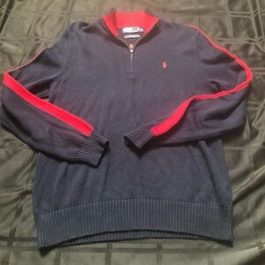 Navy blue Polo Ralph Lauren quarter zip sweater long sleeve Large